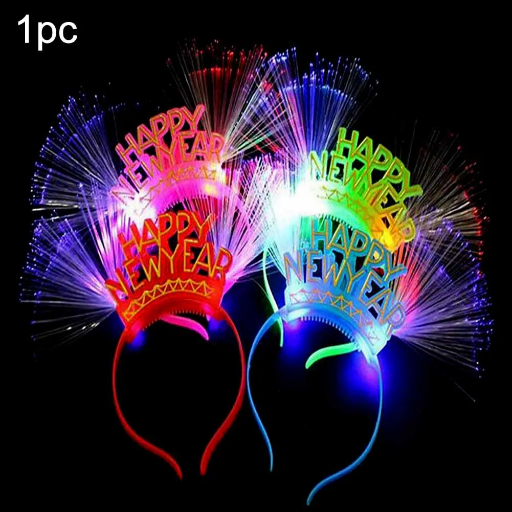 Светодиодный ободок для волос с Новым годом электрический светильник светящаяся