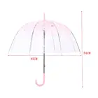 T84F Романтический прозрачный цветочный купольный зонт, Полуавтоматический зонт для ветра, сильного дождя