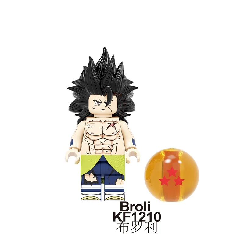 Одиночная строительные блоки Dragon Ball серия кирпич Broli Son Goku Torankusu Gogeta фигурки для детской коллекции игрушки KF6098