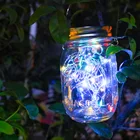 Уличная садовая люстра на солнечной батарее, светодиодный фонарь для украшения дома, водонепроницаемый светильник в виде деревьев, ландшафта, каменщика, банка