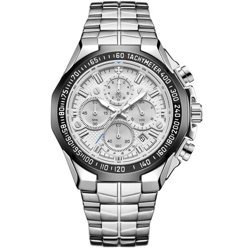 

Seven-hand Men's Sports Steel Band Quartz Watch XH-8868