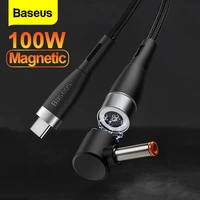 baseus 100w magnetic laptop power cable for lenovo thinkpad ideapad notebook usb type c to dc cable usbc fast charging wire cord