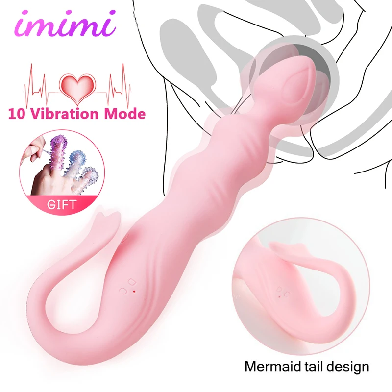 Женский Вибратор Русалка массажер для стимуляции клитора реалистичный