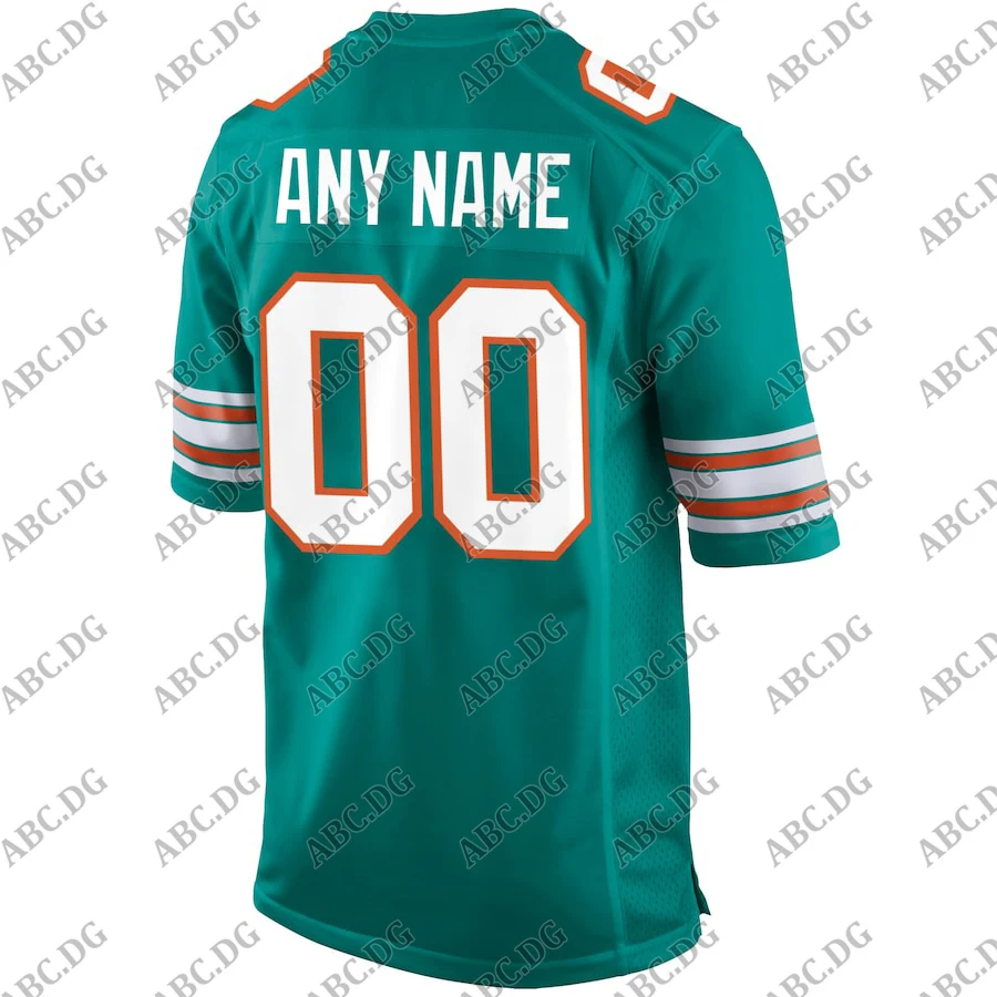 

Men Women Kid Youth Miami Aqua Alternate Custom Game Jersey Any Name Any Number