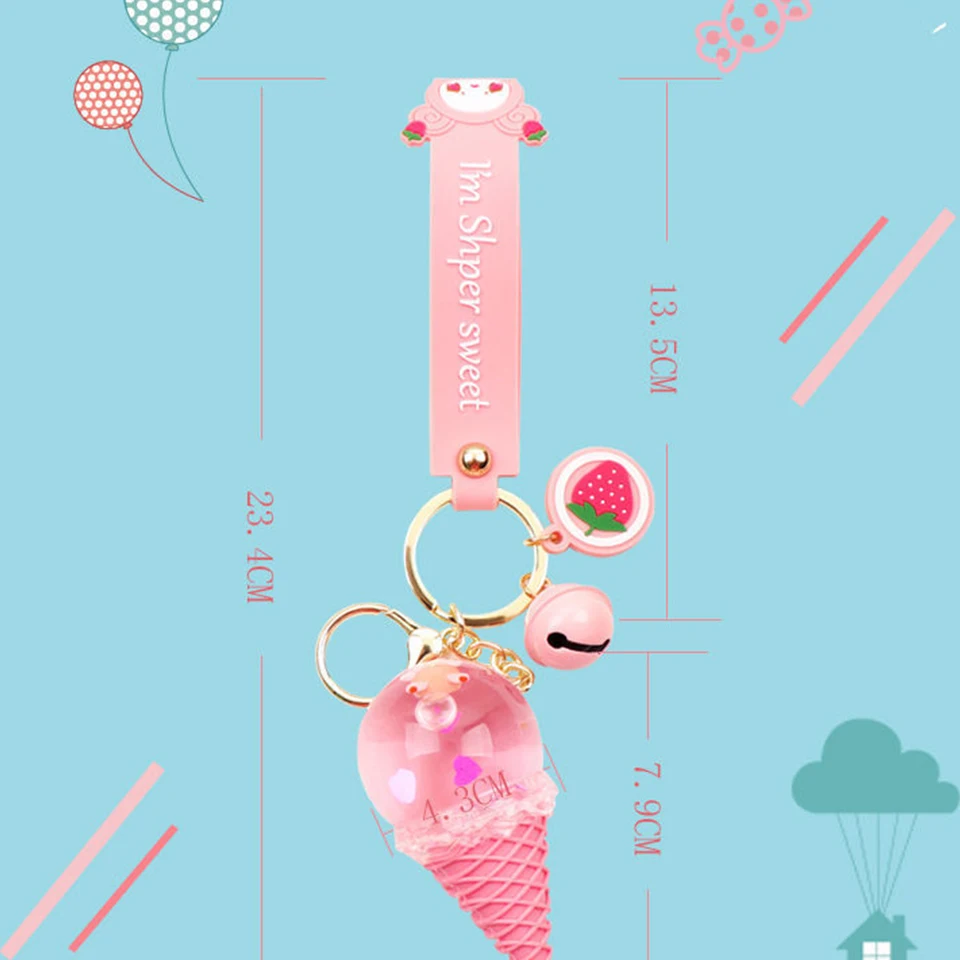 Новый милый творческий с украшением в виде кристаллов брелок для ключей