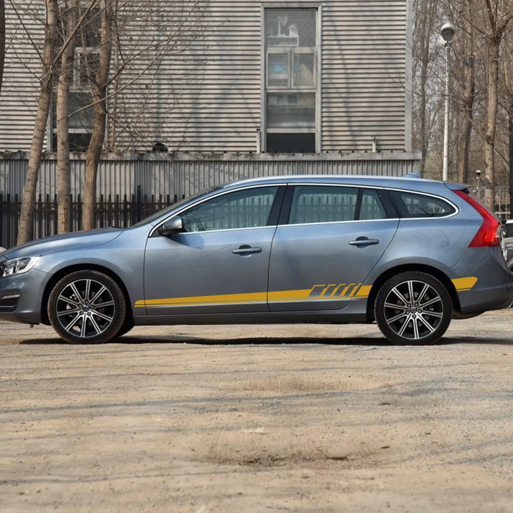 2 шт. для Volvo S60 XC90 V40 V50 V60 S60 S90 V90 XC60 XC40 AWD T6 автомобильный боковой двери наклейки виниловой пленки наклейки автомобильные принадлежности для тюнинга