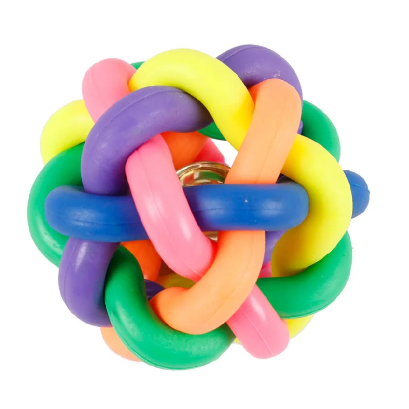 

Puppy Chew Toy Pet Dog Toys Interactive Dog Toy Squeaking Training Rubber Ball for Large Dog Vocal Bell Dog Toothbrush Puppy Toy