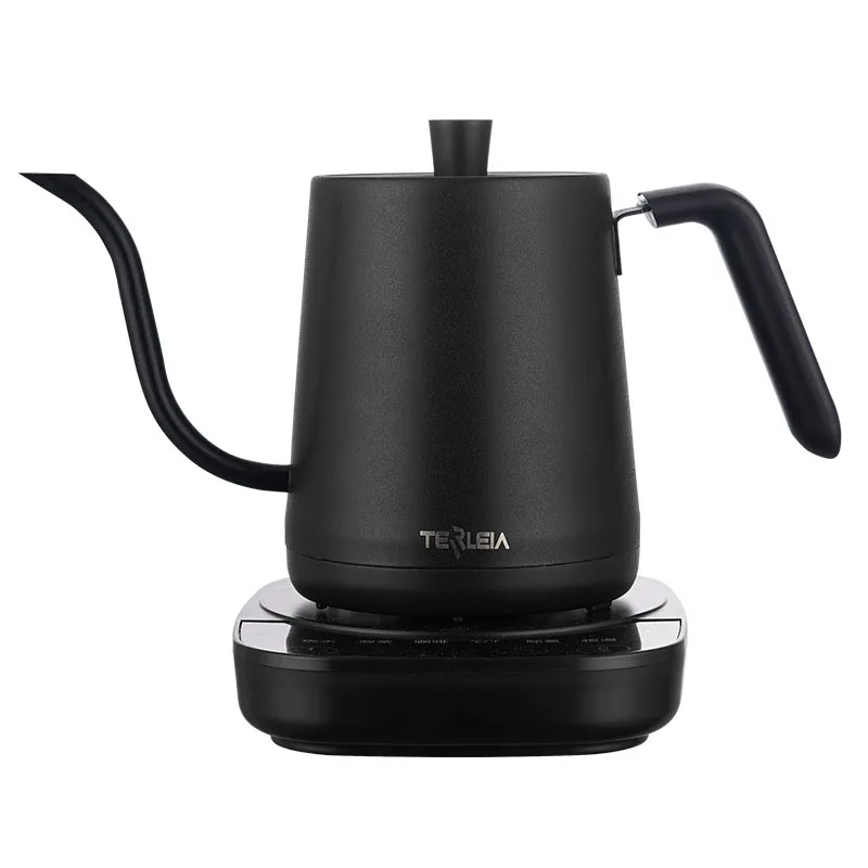 110v Stainless Steel coffee pot constant temperature Thermo pot electric kettle 900ml heating Gooseneck long nozzle teapot 220v