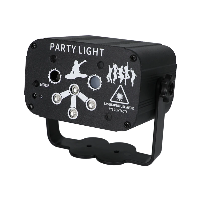 

YSH Mini 6 Hole 60 Patterns Disco DJ Laser Projector Light LED Stage Lighting Effect for Home Decoration Colorful Party Lights