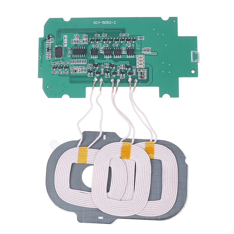 5v2a diy 3 coils qi wireless charger pcba circuit board qi wireless charging standard accessories free global shipping