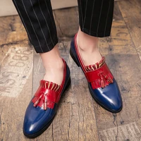 2021 new mens fringed leather shoes popular pointed shoes casual shoes lazy shoes trendy male british casual shoes zq0389