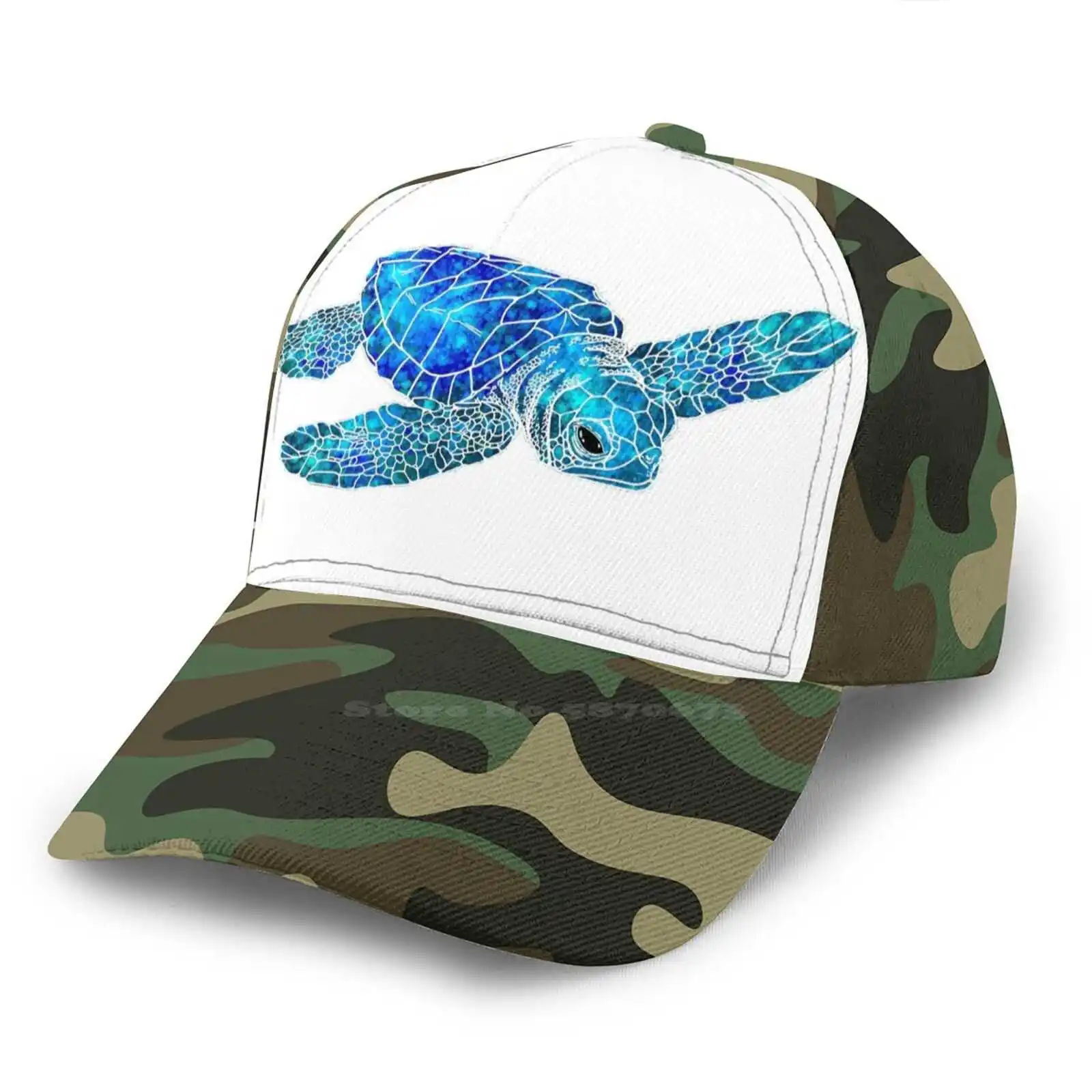 Морская черепаха воды Цвет арт кепки в стиле &quotхип-хоп шапка Черепаха домашние