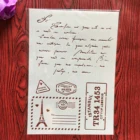 A4 29*21 см письмо железная башня DIY трафареты настенная живопись раскраска для скрапбукинга рельефная декоративная альбомная Бумага Шаблон для карточек