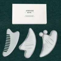 horn crystal gua sha board plate transparent massage scrapers tools for face