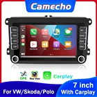 Camecho 2 Din Android 10,0 автомобильное мультимедийное радио GPS для Volkswagen VW Passat B7 B6 Golf Tiguan Polo Amarok SEAT Skoda с DVR