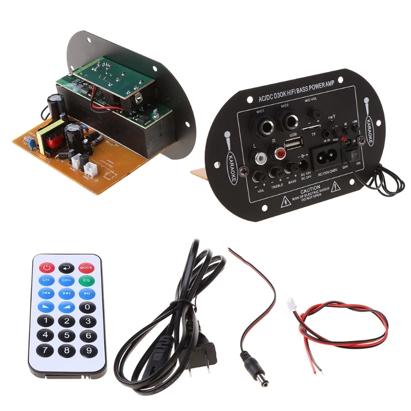 

T21B Amplifier Board 12V24V220V Bluetooth FM Radio Player AC/DC HIFI Bass Power AMP