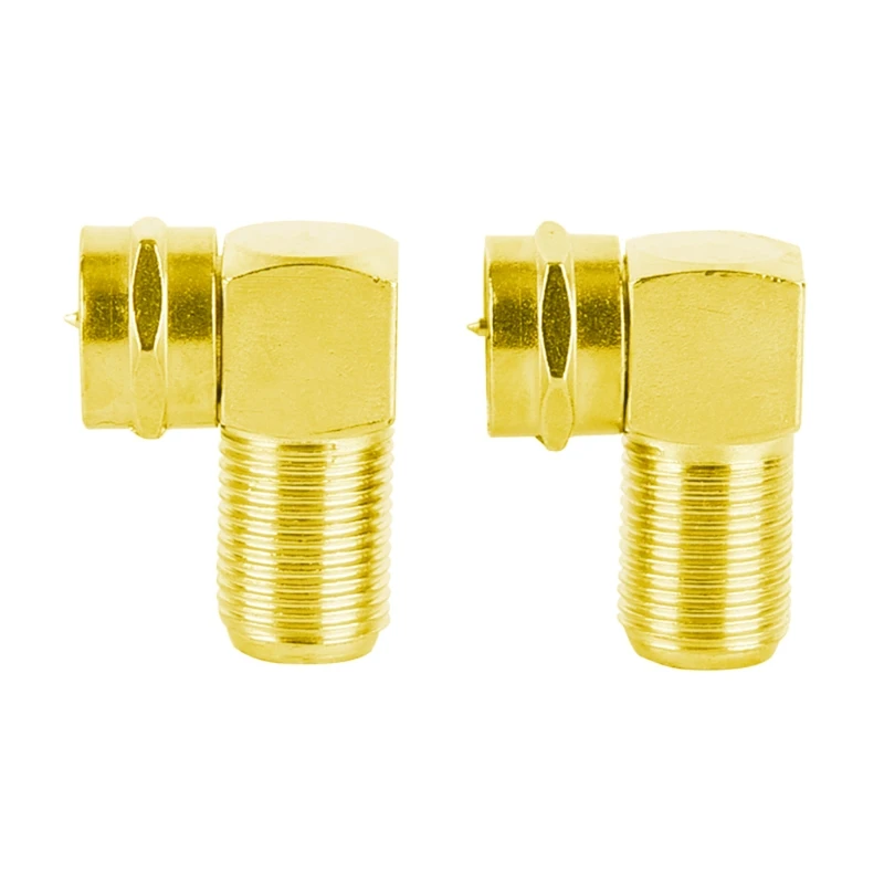 

Coaxial Cable Right Angle Connector F Type Female to Male Right Angle Coax Connector Coaxial Adapter for Coax Cable