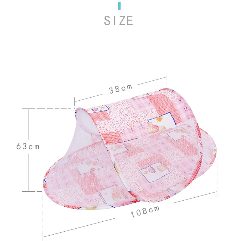 

Portable Infant Bed Mosquitos Nets Foldable Crib Anti Mesh Sleeping Mosquito Net Cover Zipper Arched Mosquito Curtain For Baby