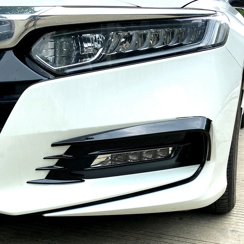 Для Honda Accord 10Th 2018-2020 глянцевый черный передний бампер Спойлеры Автомобильные