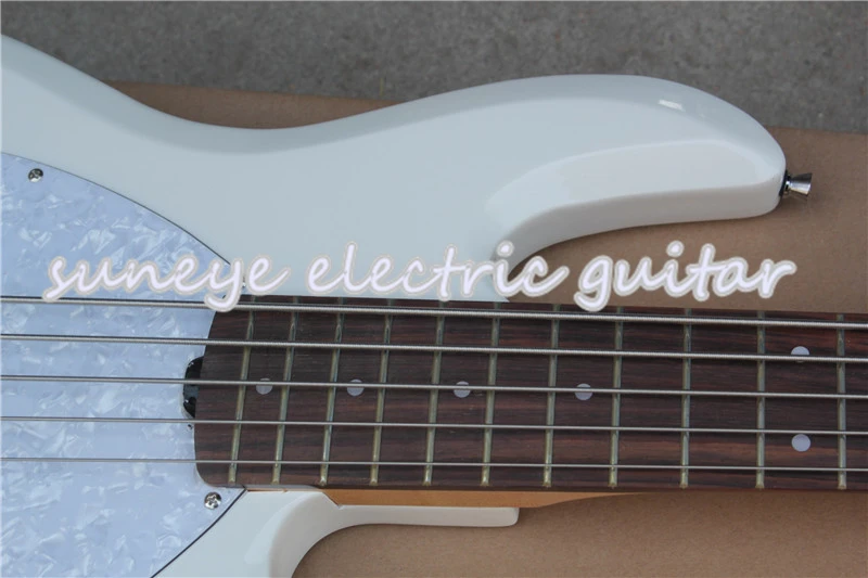 Suneye белая глянцевая отделка электрическая бас-гитара 5 струн музыка мужской