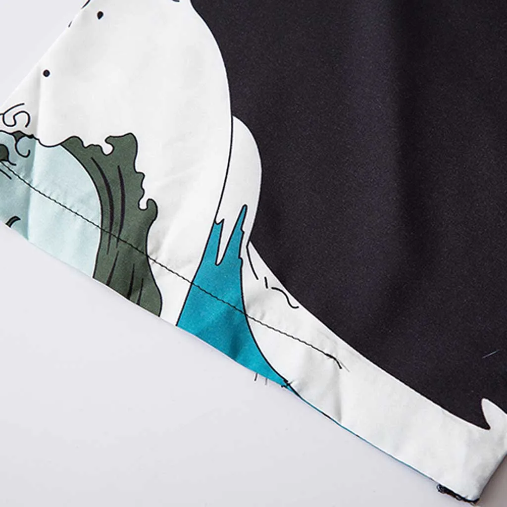 Japanese Kimono Costume Japan Cardigan Traditional Clothing Kimomo Asia Women Haori Loose Blouse | Мужская одежда