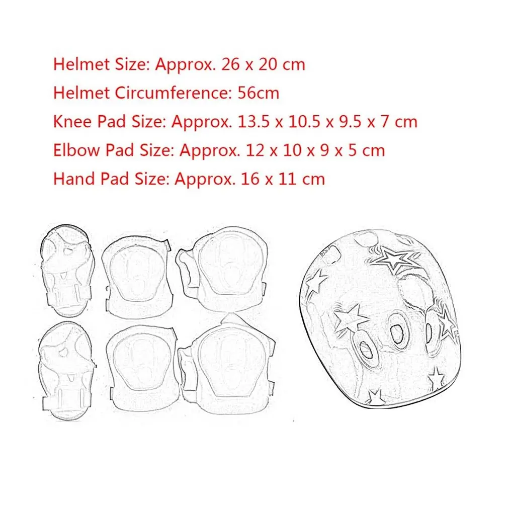 

7PCS/SET Universal Children Kids Protective Gear Set Comfortable Scooter Skate Roller Cycling Knee Pads Elbow Pads Set