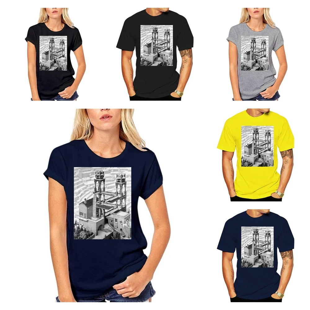 Футболки мужская одежда большие размеры Xxl релятивность M. C. Футболка Escher Graphic Artist