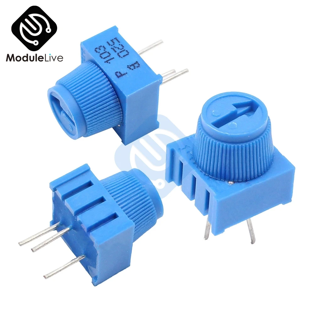 Резистор потенциометра 3386P 103 10 Ом с ручкой для Arduino|Детали и аксессуары приборов| |