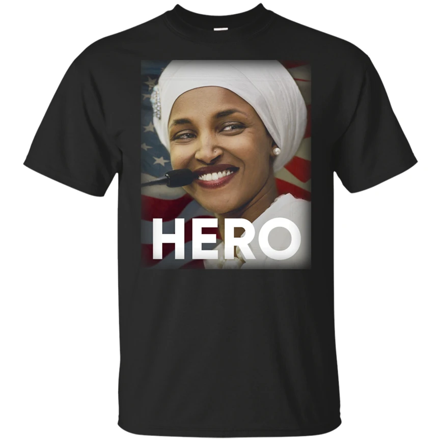 I Stand With Ilhan Omar Distressed винтажный дизайн футболка Черная для мужчин-женщин классные