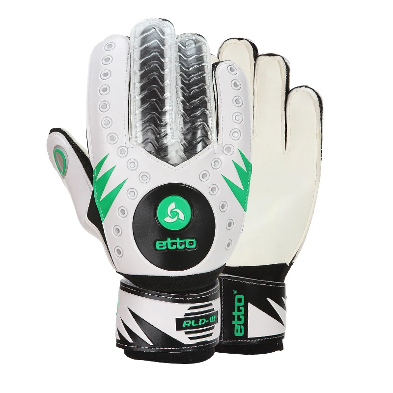 

Leather White Goalkeeper Gloves Professional Resin Fingersave Predator Goalkeeper Gloves Equipment Luva Goleiro Uhlsport ZP50ST