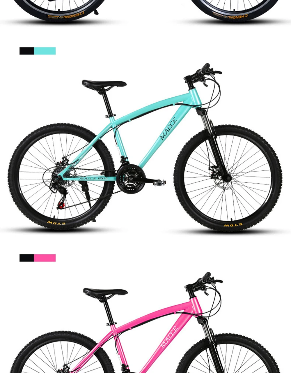 Горный велосипед MTB 21/24/27 Скорость двойной дисковый тормоз 26 дюймов и студенток одного колеса переменной Скорость велосипеда