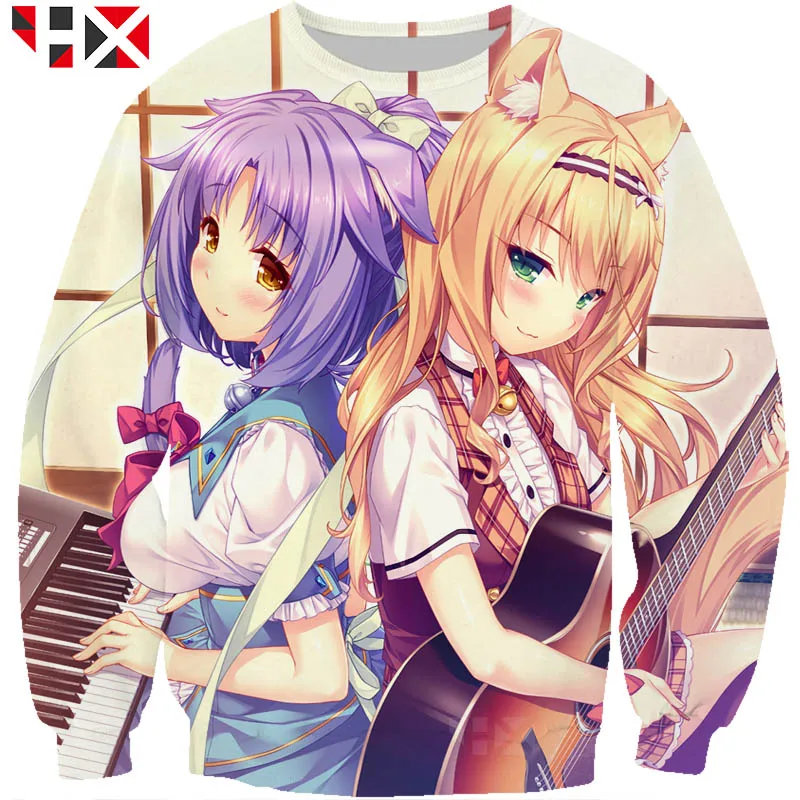 2021 Осень Новый стиль аниме Nekopara шоколад ваниль милая девочка 3D печать Harajuku