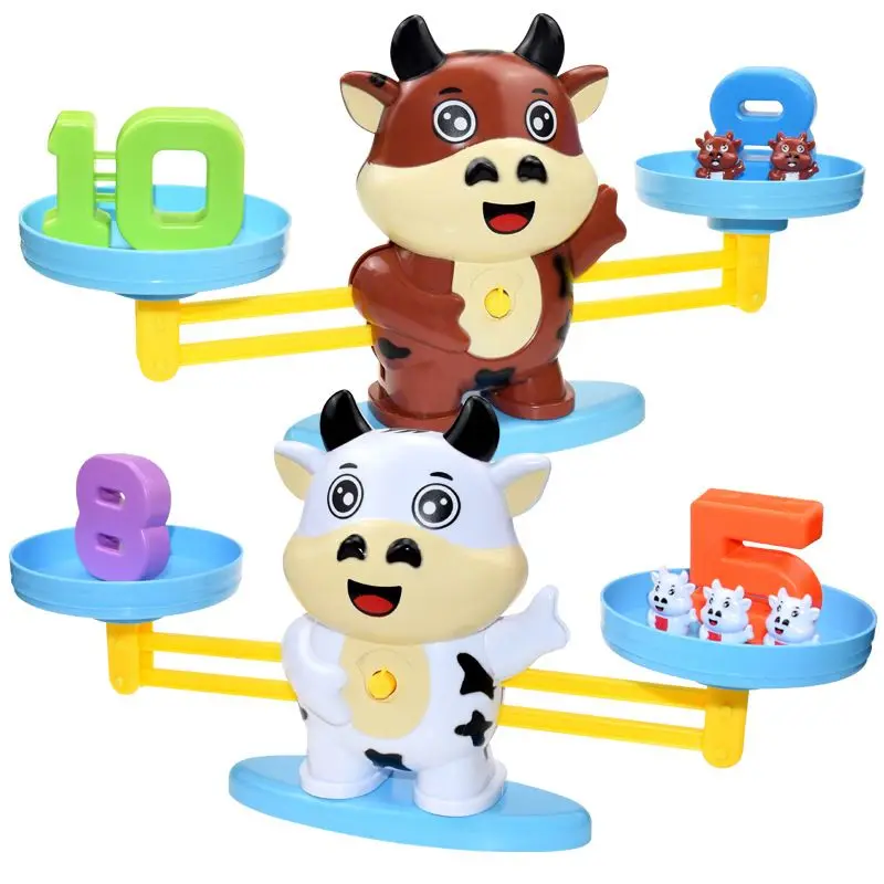 

Новые настольные игрушки Монтессори для математических матчей, весы для обезьяны, игры для балансировки цифр, Детская обучающая игрушка