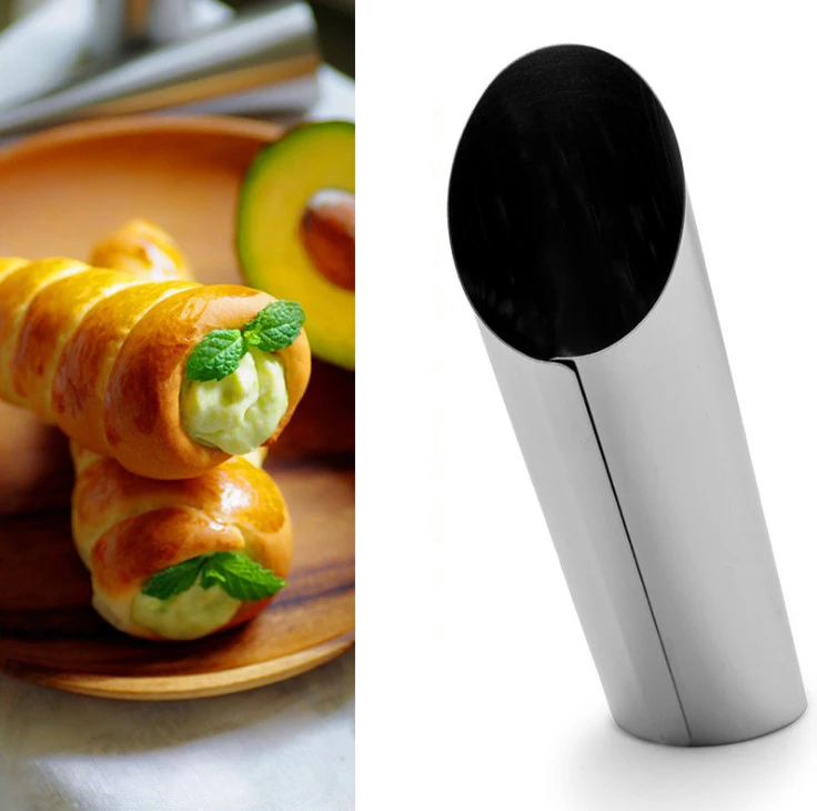 

Bread Hollow Tube Mold 5pcs Stainless Steel For Screw Croissant Cannoli Cream Shells Horn Pastry Dessert Baking Kitchen Gadgets