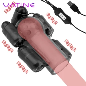 Вибратор VATINE для мужчин, тренировочное кольцо для пениса, вибратор с задержкой эякуляции, интимные игрушки для мужчин, Мужская мастурбация