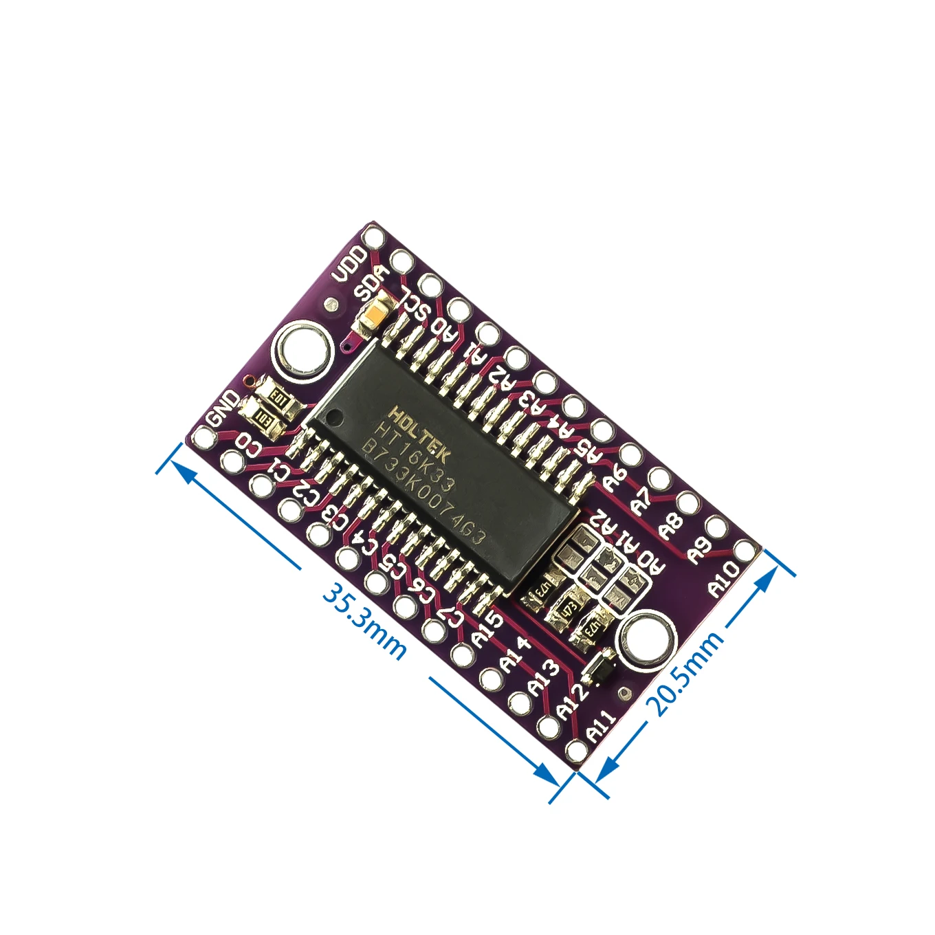 CJMCU HT16K33 светодиодный модуль управления точечной матрицей цифровой трубчатый