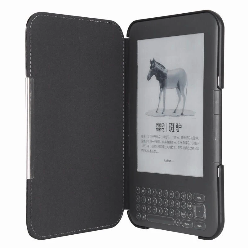 PU Leather Flip Folio Magnetic E-Book Cover for Amazon Kindle 3 3Rd Reader Keyboard Screen EReader Protective Case | Компьютеры и офис