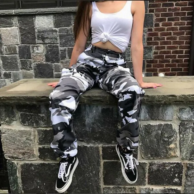 

Fashion Women Pants Camouflage Pants Trousers Camo Sweatpants Women Pockets Harem Pants Long Pants Female Streetwear Camo Pants