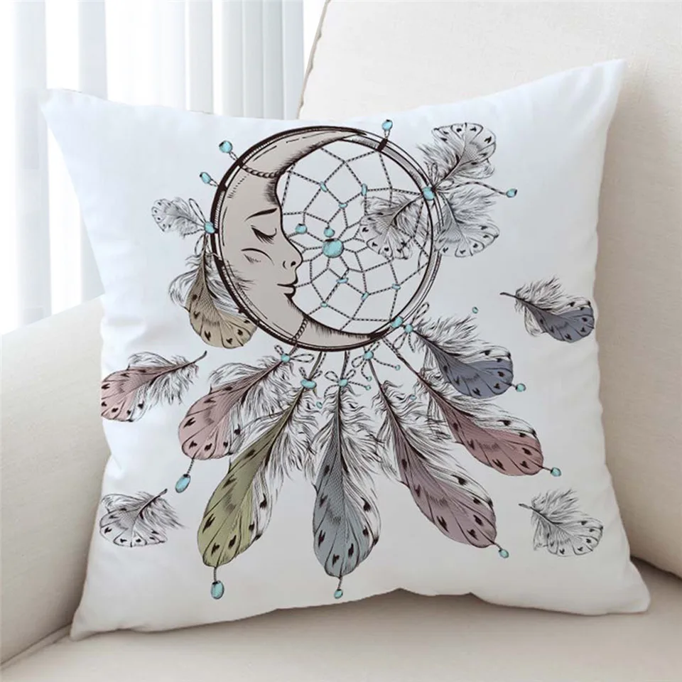 20 Постельные принадлежности Outlet Dreamcatcher Чехлы для подушек цветная подушка с перьями чехол богемный Мандала бросок Чехол 2 размера черные наволочки - Цвет: 20