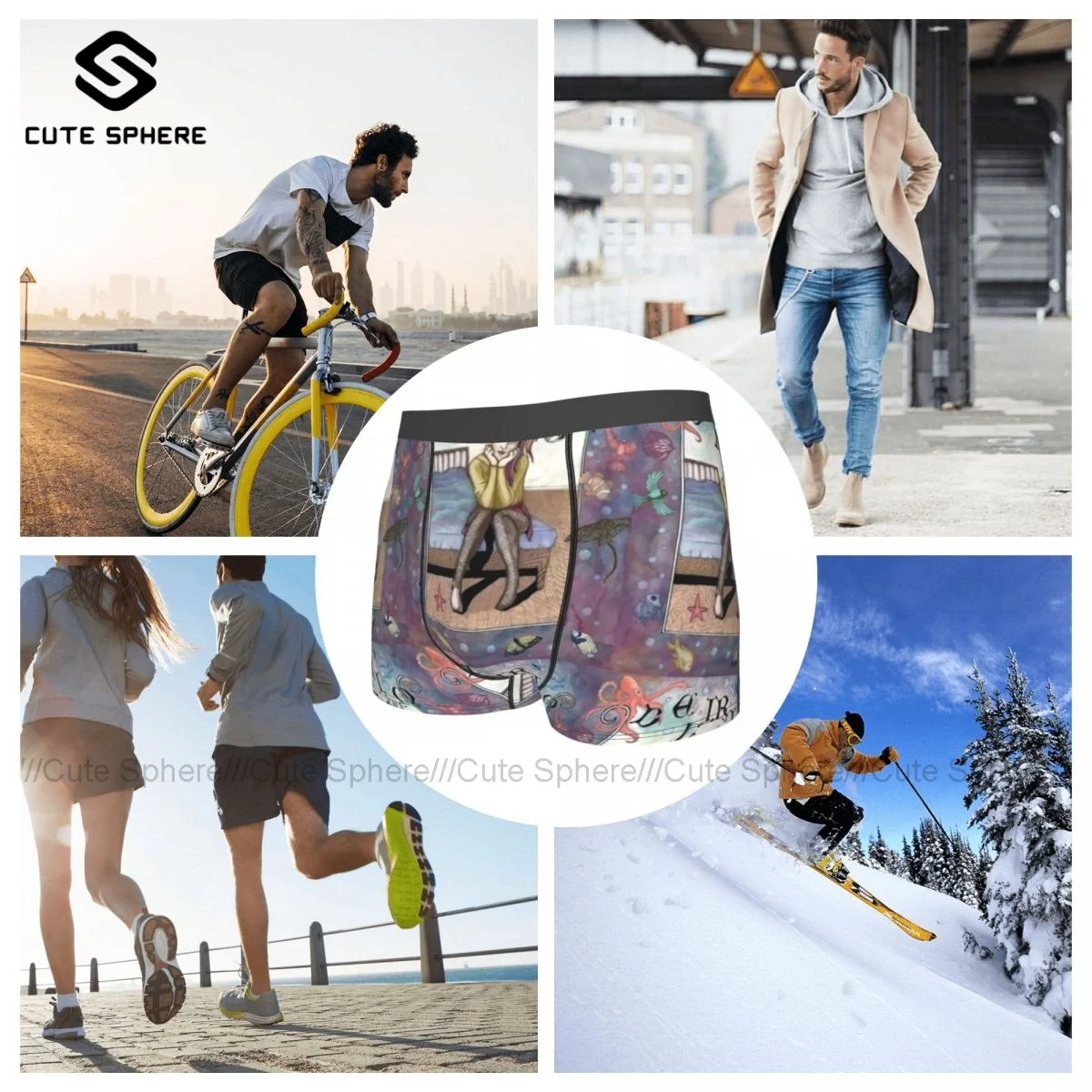 

Delirium Underwear Print Polyester Sublimation Trunk Trenky Boy Stretch Boxer Brief