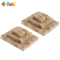 doki toy set of 100 wooden building bricks cubes kids toy gift diy craft carving set for children 2022 new popular on sale