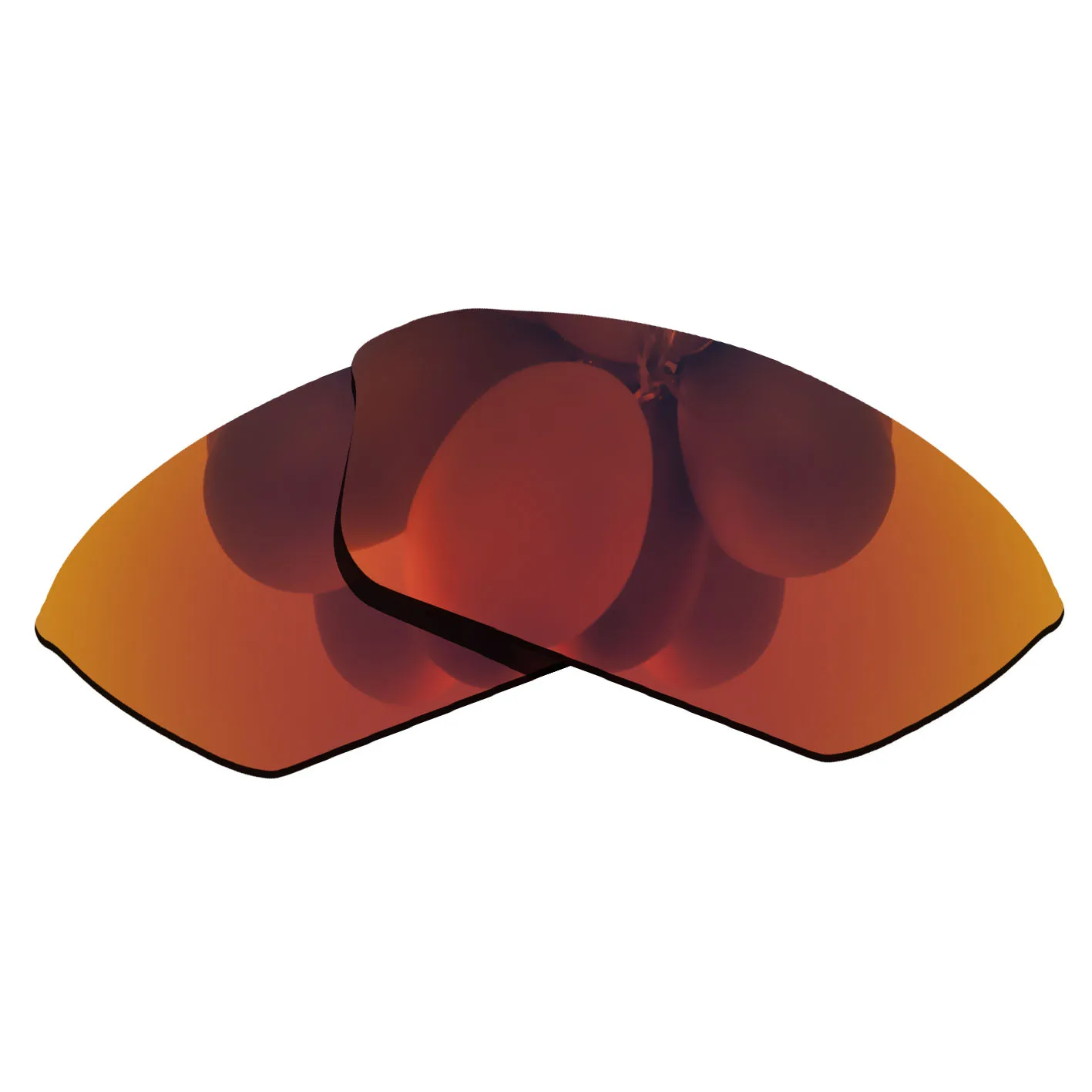 

Оранжево-красные зеркальные поляризованные Сменные линзы для полупроводной оправы солнцезащитных очков XL 100% UVA & UVB