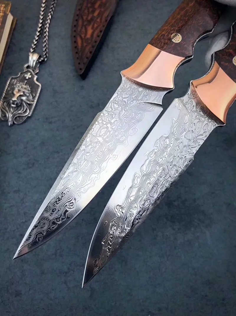 VG10 Дамасская сталь охотничий нож сильный открытый прямой высокая твердость