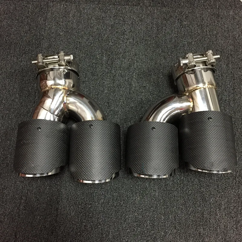 Наконечник для выхлопных газов из углеродного волокна 2 шт. подходит BMW G30 525i 530i 540i