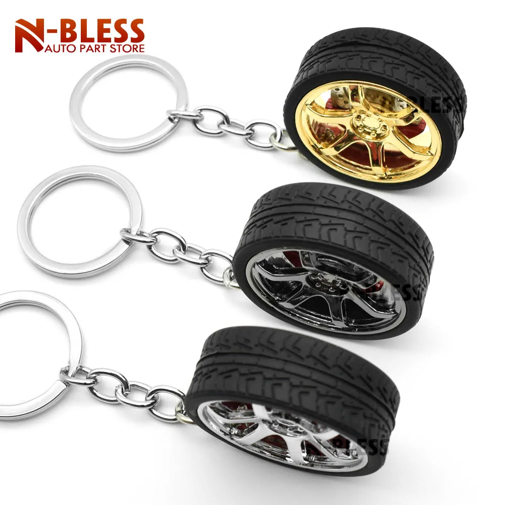 Автомобильный брелок для ключей с колесным ободом из сплава автомобильный