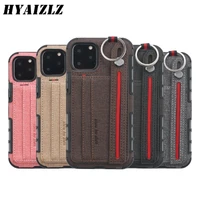 wrist strap phone case for iphone 11 pro max xr xs max 7 8 6 plus fabric cloth card slot funda shockproof protection back cover