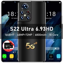 Versão global hd 6.93 Polegada smartphone s22 ultra 4g5g 6800mah 16gb 1t android12 celular dupla sim face id desbloqueado celular (4)