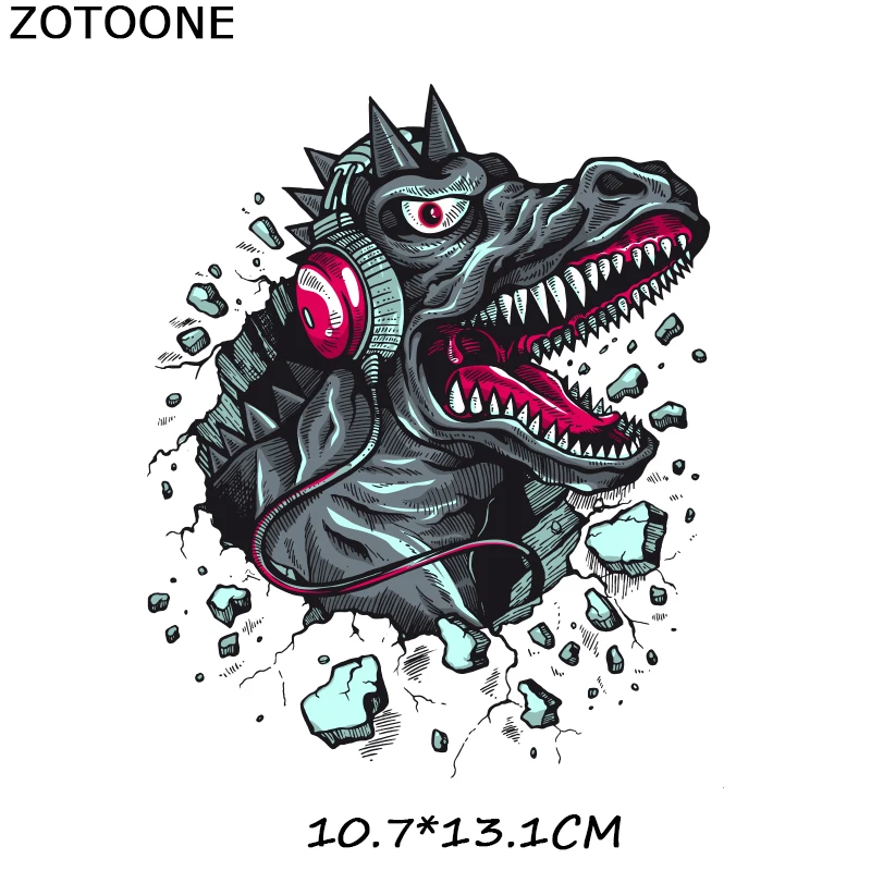 ZOTOONE Утюг на теплопередачи патчи для одежды Череп нашивки в виде животных DIY полосы аппликация на футболку на заказ стикер E - Цвет: ZT1622