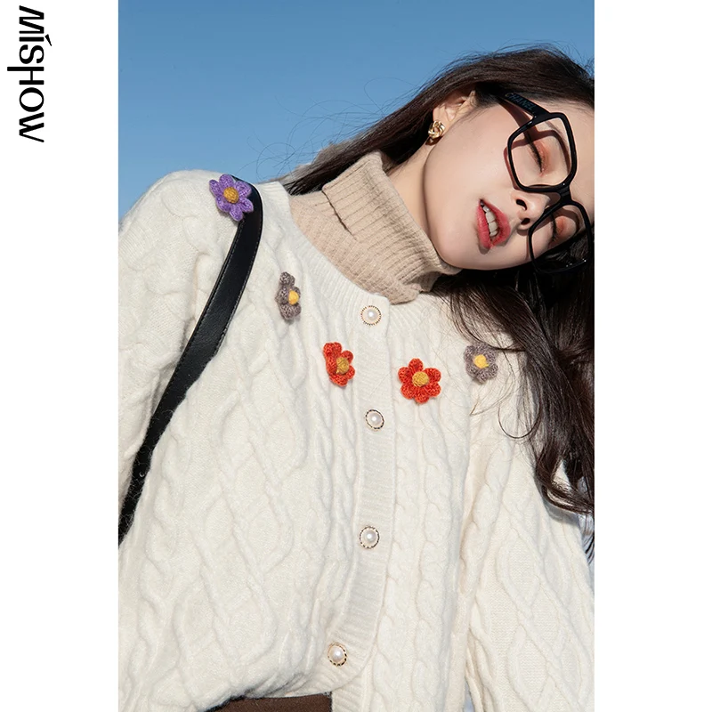 : Для 2020 зимние свитеры для женщин однотонная винтажная трикотажная одежда с