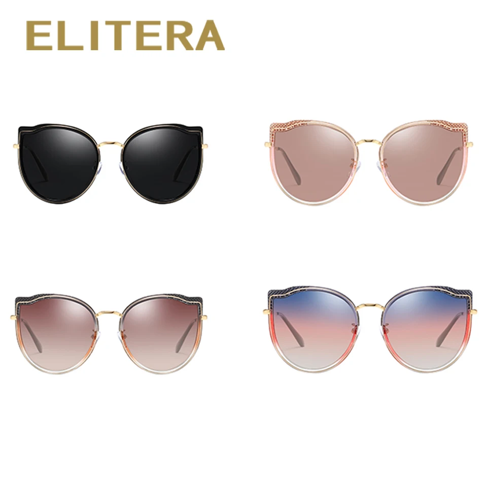 ELITERA фирменный дизайн модные винтажные Ретро женские поляризованные солнцезащитные очки кошачий глаз женские мужские оттенки солнцезащитные очки UV400